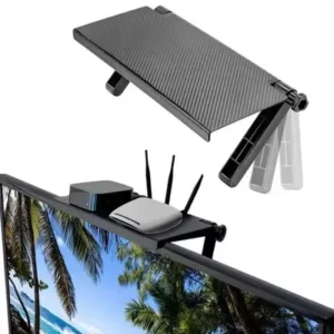 Organizador de Estante Superior para TV, Monitor e Computador - Prático Organizador Multiuso para Casa e Escritório - Imagem 1