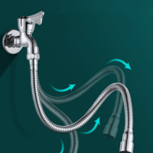 Extensor de Mangueira Flexível para Torneira em Aço Inoxidável - Adaptador Universal Anti-Splash - Tubo Rotativo 360 Graus Livre - Imagem 6