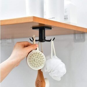Organizador de Cozinha Giratório 360° - Suporte de Armário com 6 Ganchos - Imagem 7