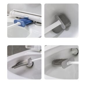Escova Sanitária de Silicone Flexivel com Suporte Adesivo - Imagem 4