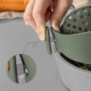 Escorredor de Silicone para Cozinha com Clipe para Panela ou Recipiente - Imagem 4