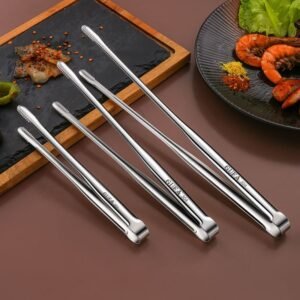 Pinças de Aço Inoxidável para Churrasco e Cozinha - Acessórios de Cozinha em Prata - Imagem 1