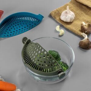 Escorredor de Silicone para Cozinha com Clipe para Panela ou Recipiente - Imagem 8