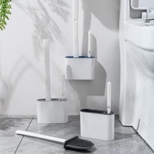 Escova Sanitária de Silicone Flexivel com Suporte Adesivo - Imagem 2