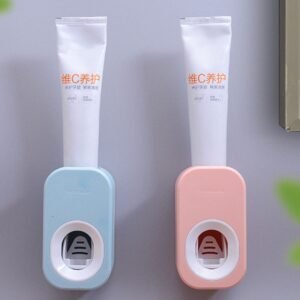 Dispenser Automático de Pasta de Dente com Suporte para Escova de Dentes - Conjunto de Acessórios para Banheiro - Imagem 3
