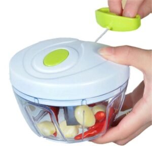 Processador Manual de Alimentos Multiuso com 3 Lâminas em Aço Inoxidável - Imagem 4