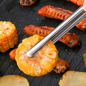 Pinças de Aço Inoxidável para Churrasco e Cozinha - Acessórios de Cozinha em Prata - Imagem 2