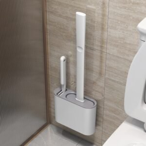 Escova Sanitária de Silicone Flexivel com Suporte Adesivo - Imagem 3